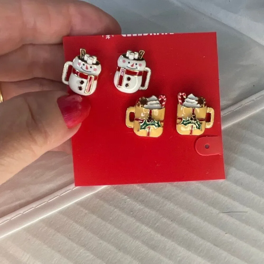 NWT Christmas Holiday pierced earrings lot